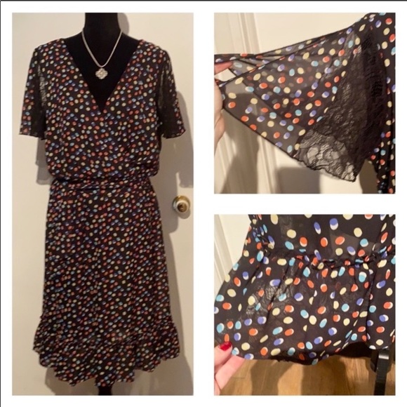 🍒 SANGRIA Dress- Flutter sleeves w/ lace!!! - Picture 13 of 13